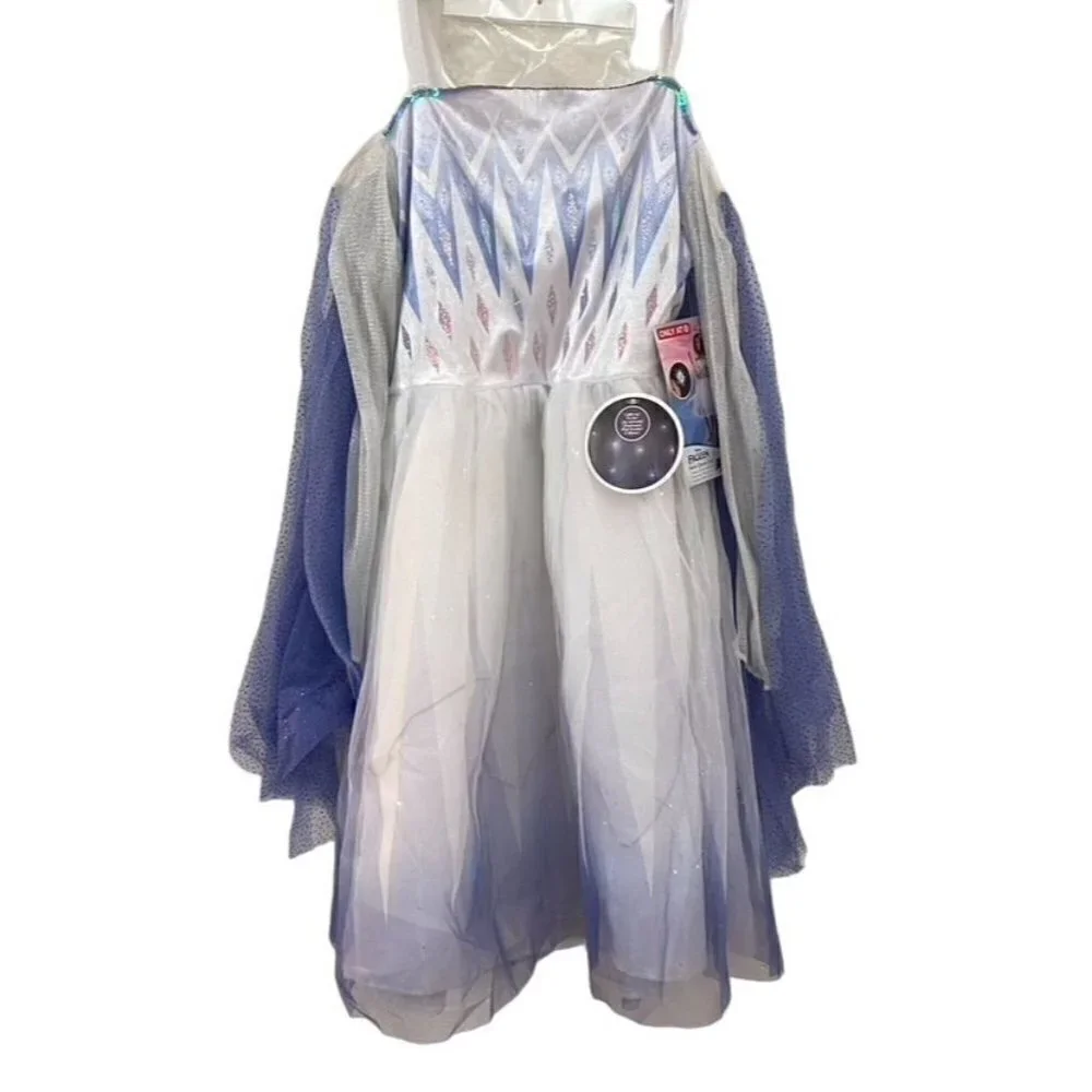 Disguise Disney Frozen Elsa Deluxe Light Up Halloween Costume Dress Headpiece